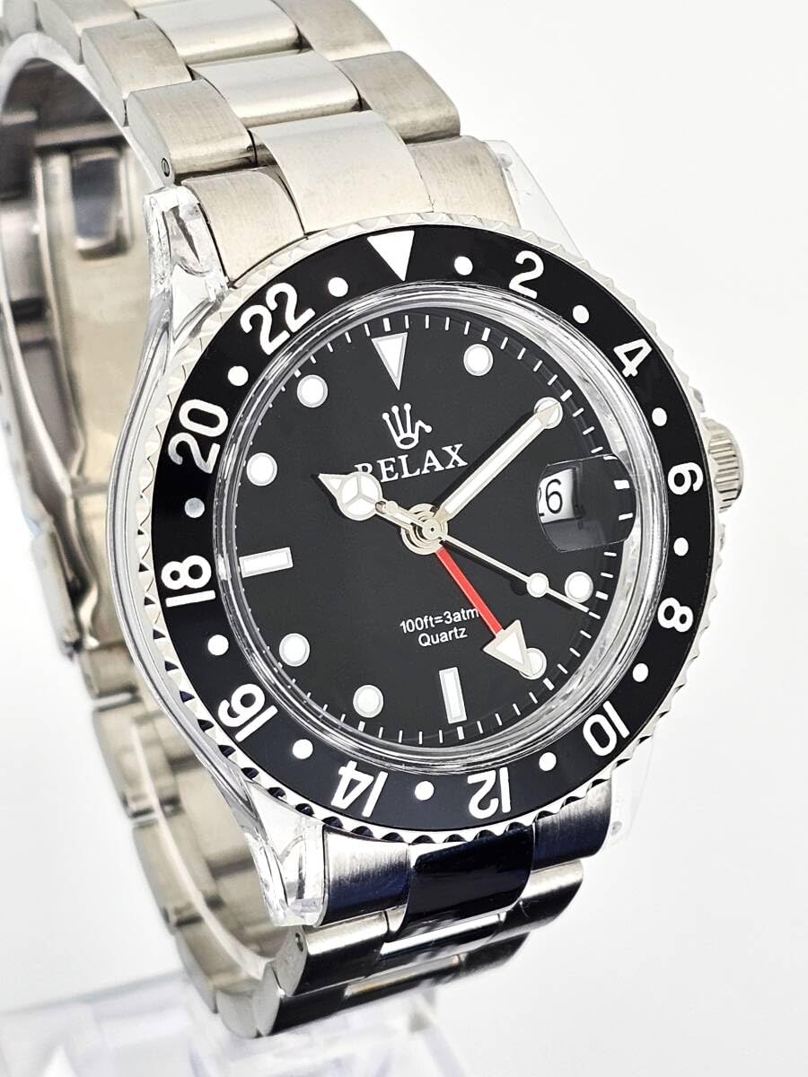 リラックス RELAX 腕時計 GMTモデル 黒文字盤 世田谷ベース 所ジョージ リラックス RELAX 腕時計 GMTモデル 黒文字盤 世田谷ベース 所