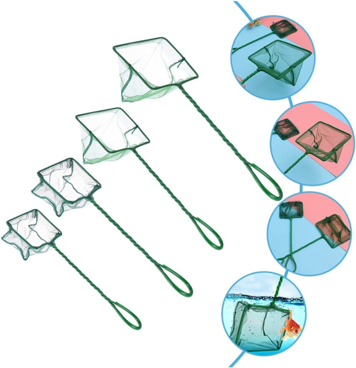 HANABASS Fishnet Fishing Gadgets Square Tool Fishing Landing Net Catch Fish Net Small Fish Net Fishing Tool Mesh