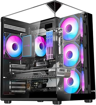 TURBOX Teras Cam Tasarım 4X ARGB Fan 500W PSU ATX Kasa