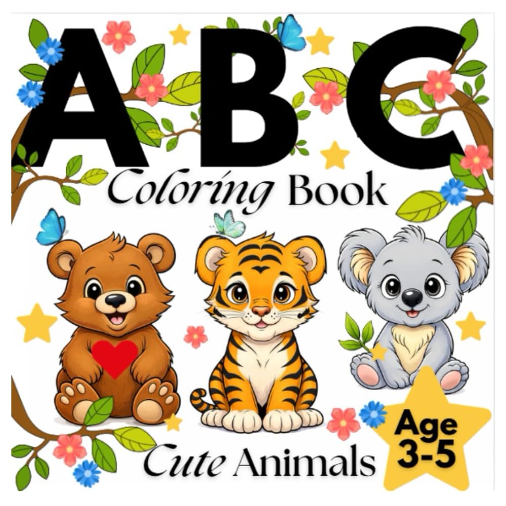 Coloring Book ABC: Cute Animals