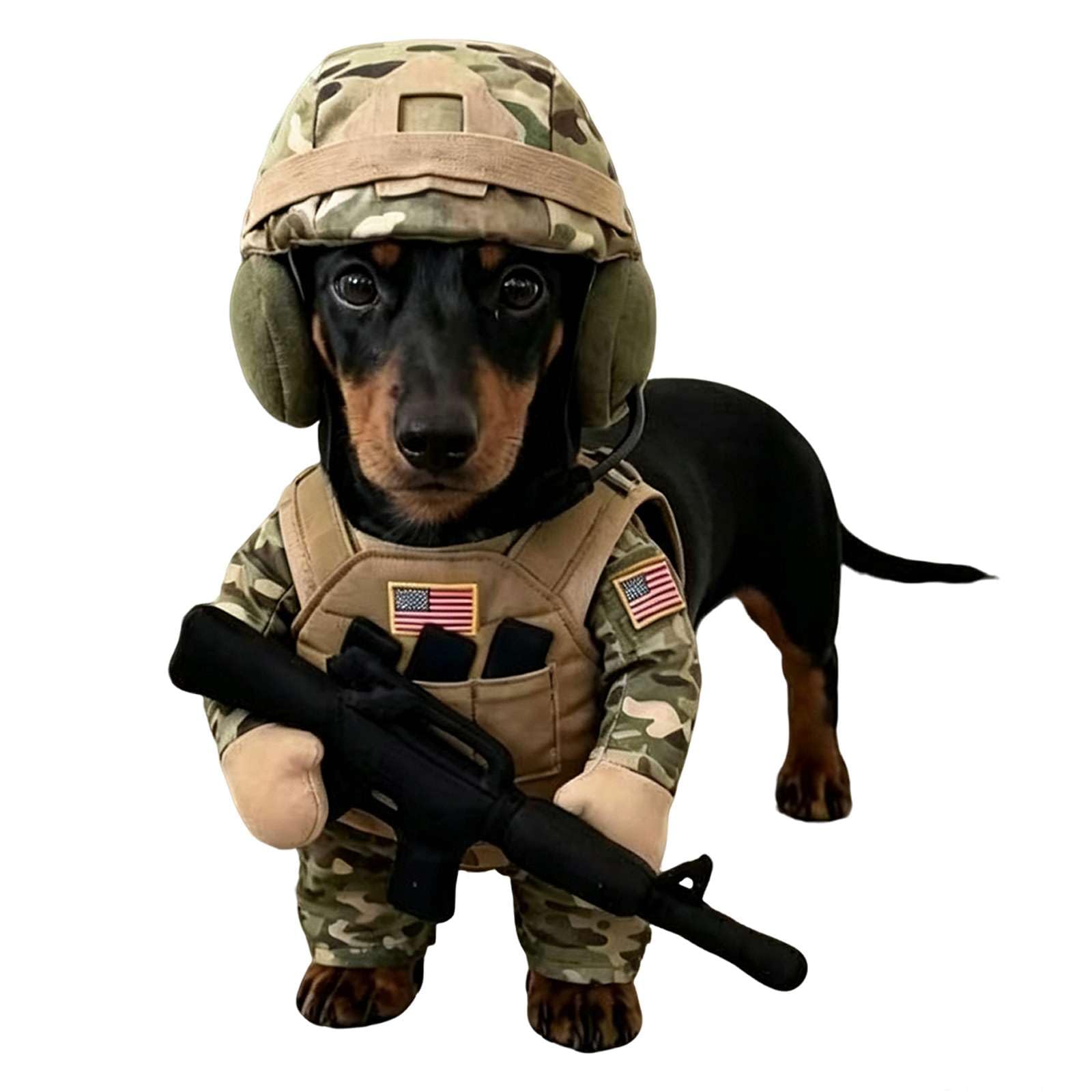 Military Dog Costume, Pet Tactical Soldier Uniform, Halloween Pet Soldier