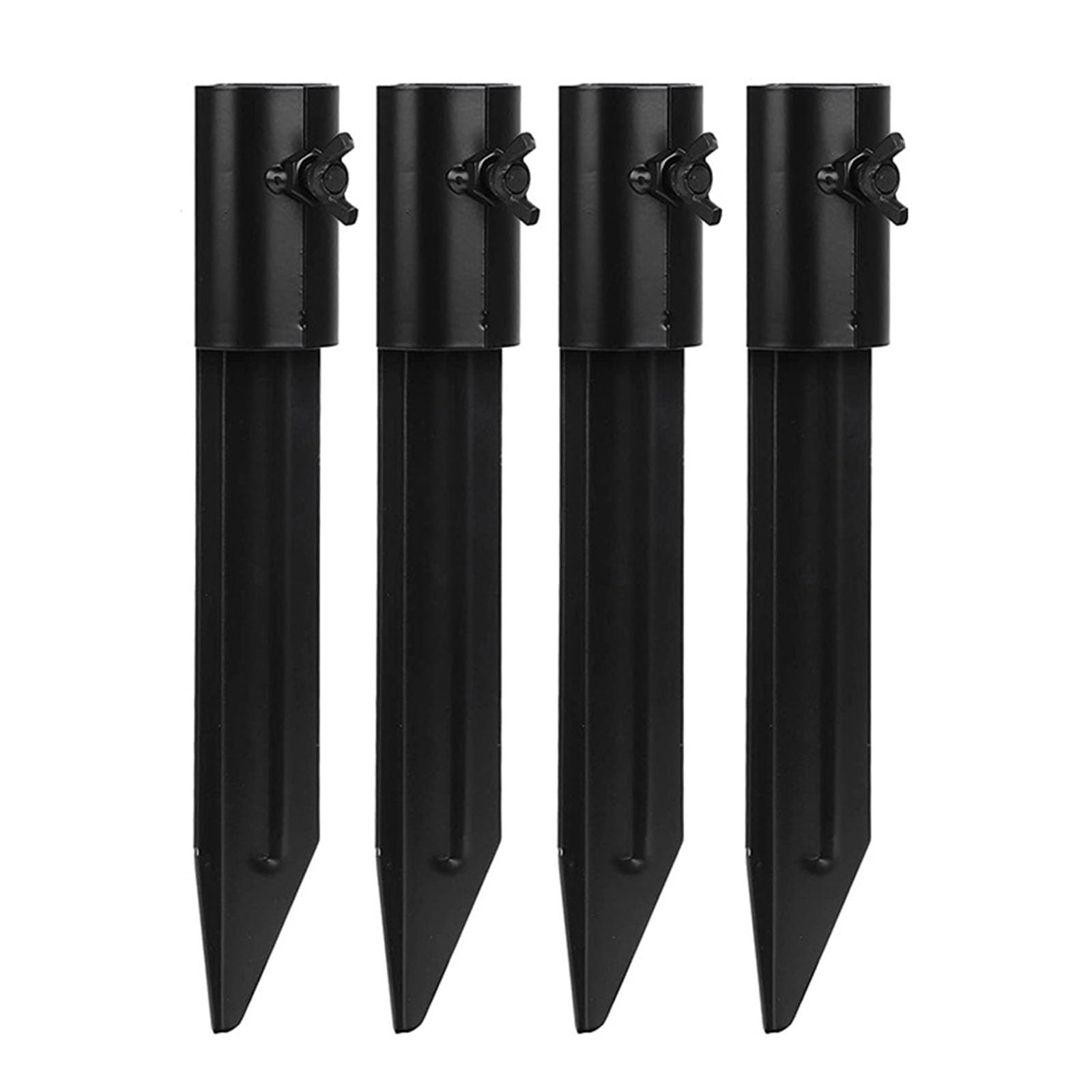 Piquets de torches en acier très résistants Lot de 4 supports stables pour jardin
