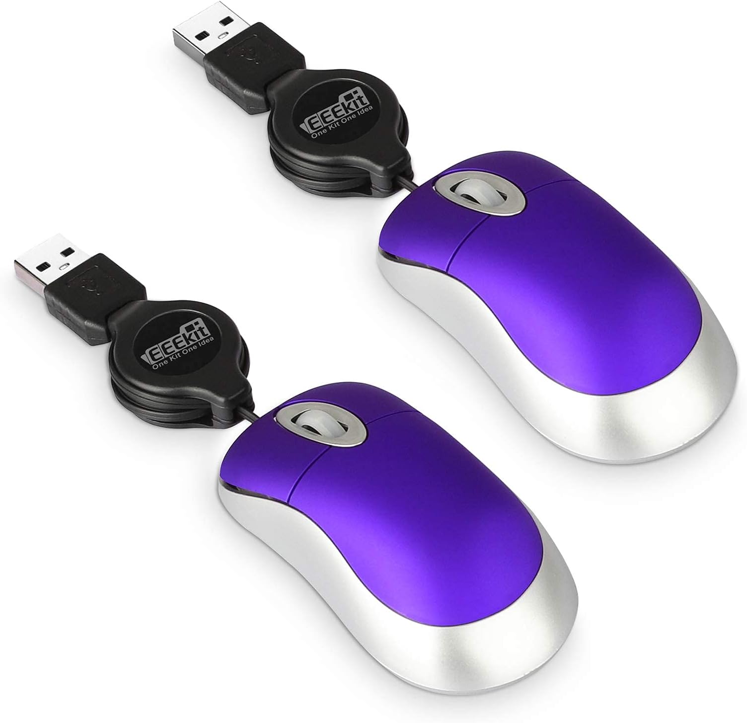 Mini Retractable Cable Wired USB Optical Mouse USB Mini Mouse for Kids Travel Mini Mouse Mini Mouse Mini Mouse for Laptop for Apple Mac, HP, Dell, Lenovo, Thinkpad, Sony, Asus Acer, Tablet PC