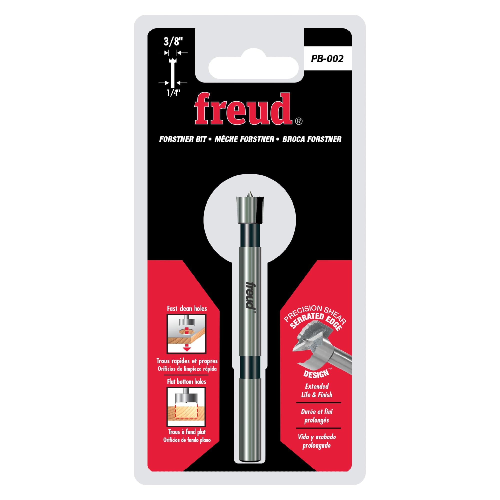 Freud Precision Shear Forstner Bit - 3/8 Inch -2 Freud Precision Shear Forstner Bit - 3/8 Inch -2