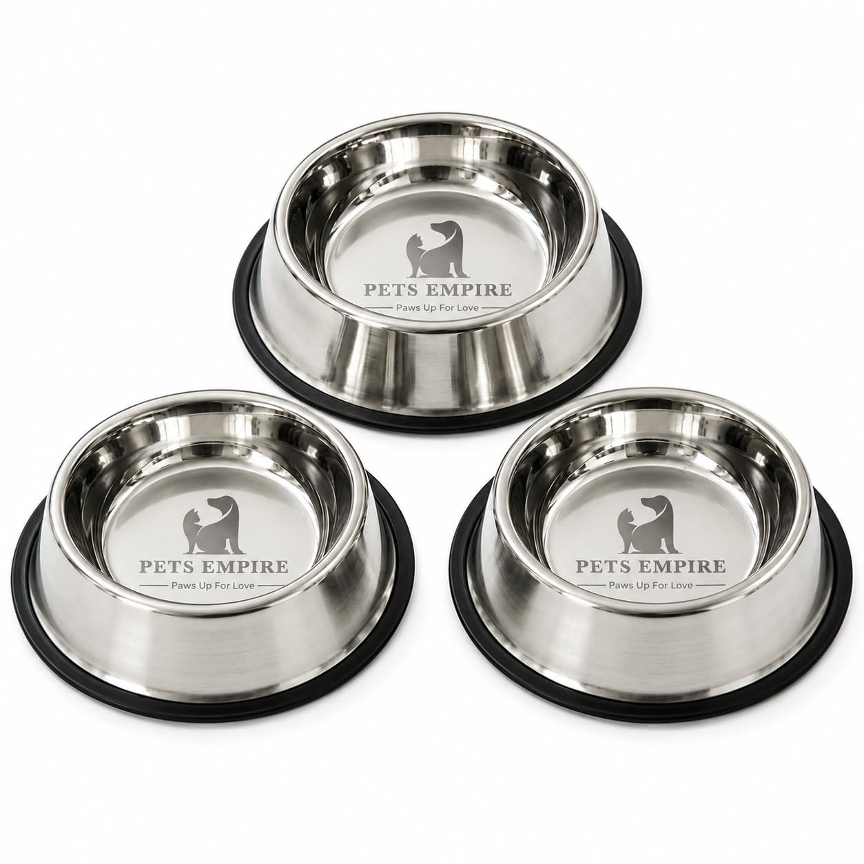 Pets Empire Steel Dog & Cat Bowls (Pack of 3) at ₹169 – Amazon