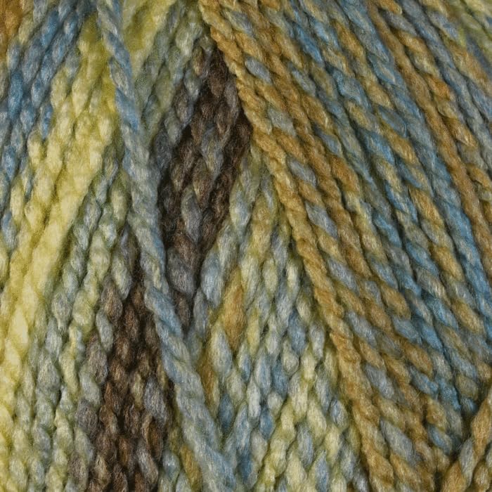 WoolCraft Pebble Chunky Knitting & Crochet Yarn, Great Value Yarn with 36 Colour Combinations in The Range, 100% Acrylic, 320 Metres, 200g Balls, Pack of 3, Harmony