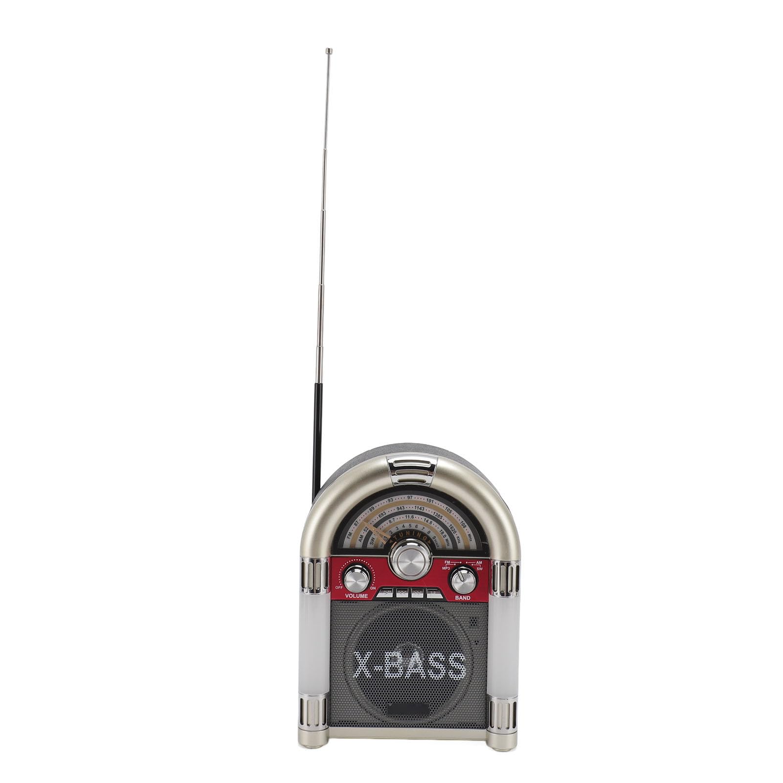 Radio, Radio FM AM SW sans Fil de Style Rétro, Lecture de Carte de Stockage Rechargeable, Réception de Signal Exceptionnelle pour l'extérieur et l'intérieur (Prise UE)