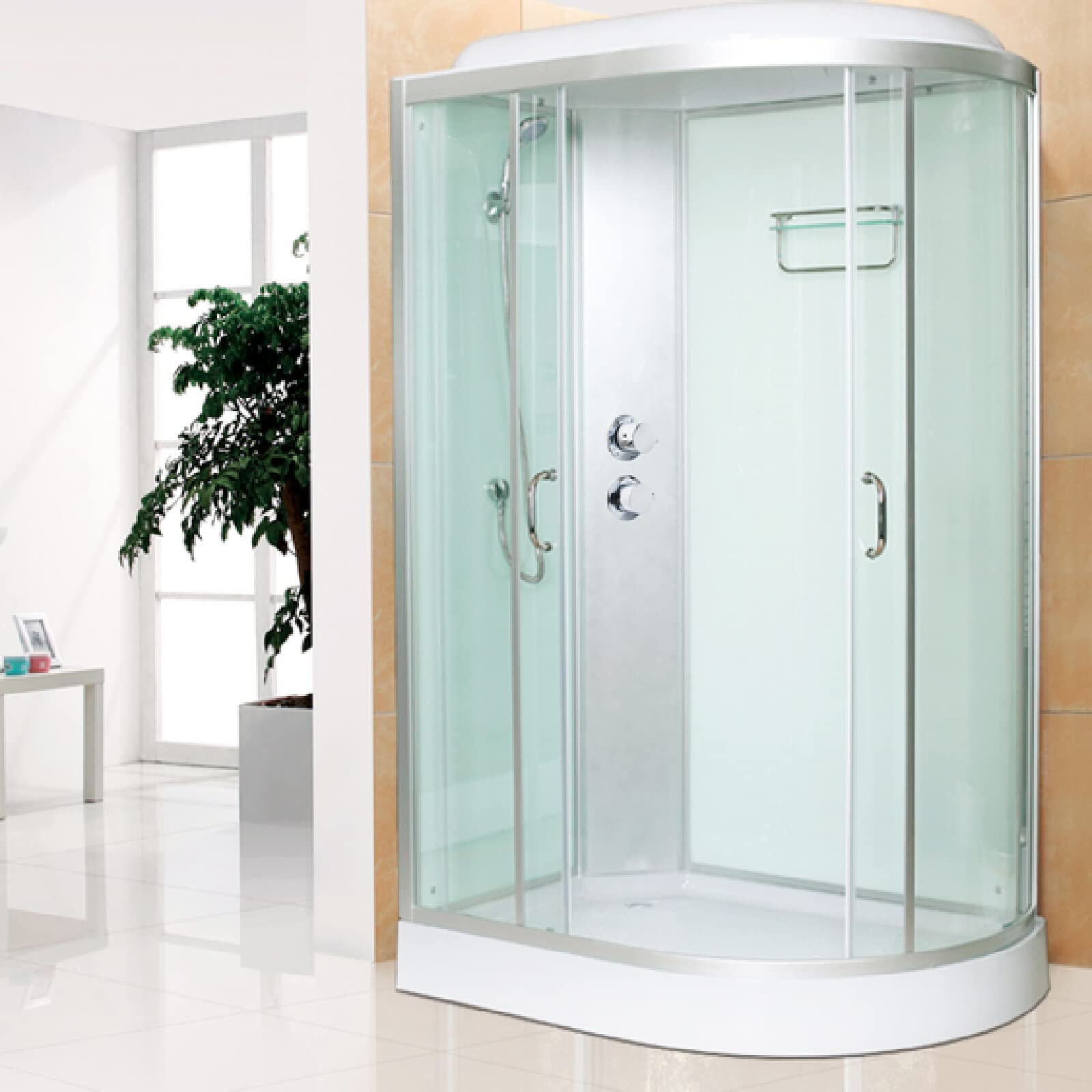 Grifo Mezclador De Ducha De Latón Integrado Con Salida De Agua Roscada G1/2 "2/3/4/5, Válvula Mezcladora De Interruptor De Agua Fría Y Caliente Para Cuarto De Ducha,3 Vías