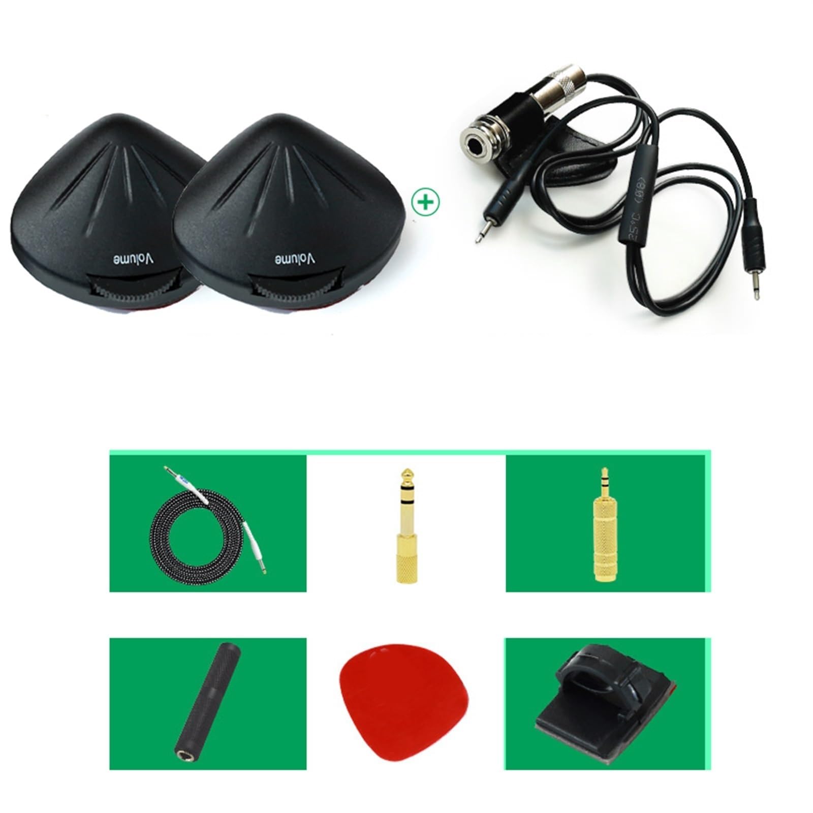 Pickup per strumenti ad arco Pipa Pickup Patch Non È Necessario Aprire I Fori Altoparlante Professionale Per Strumenti Musicali Popolari(Double)
