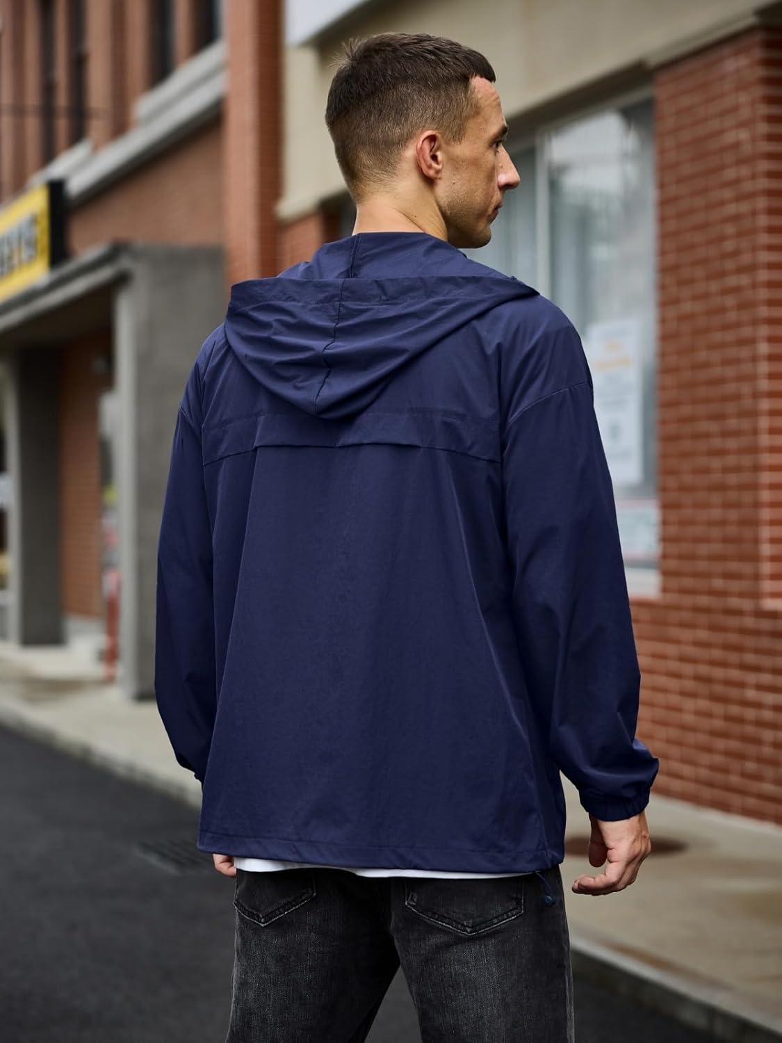 Men's Windbreaker Quarter Zip Pullover Lightweight Jackets Athletic 1/4 Wind breaker Jackets Golf Mock Neck with Pockets - Image 6