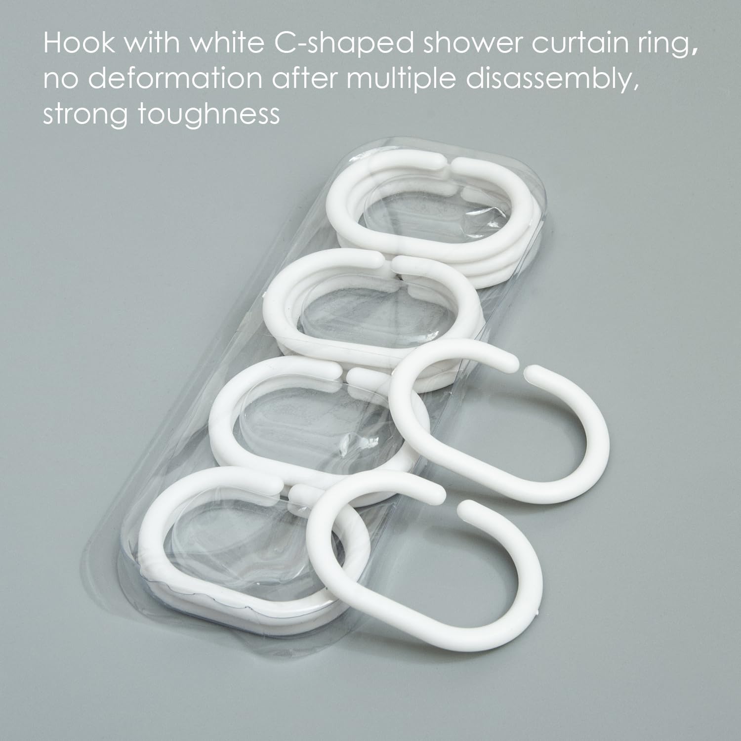 NTBAY Rideau de douche transparent en EVA avec cube d'eau, doublure hydrofuge avec 3 aimants pour salle de bain, 183 x 213 cm