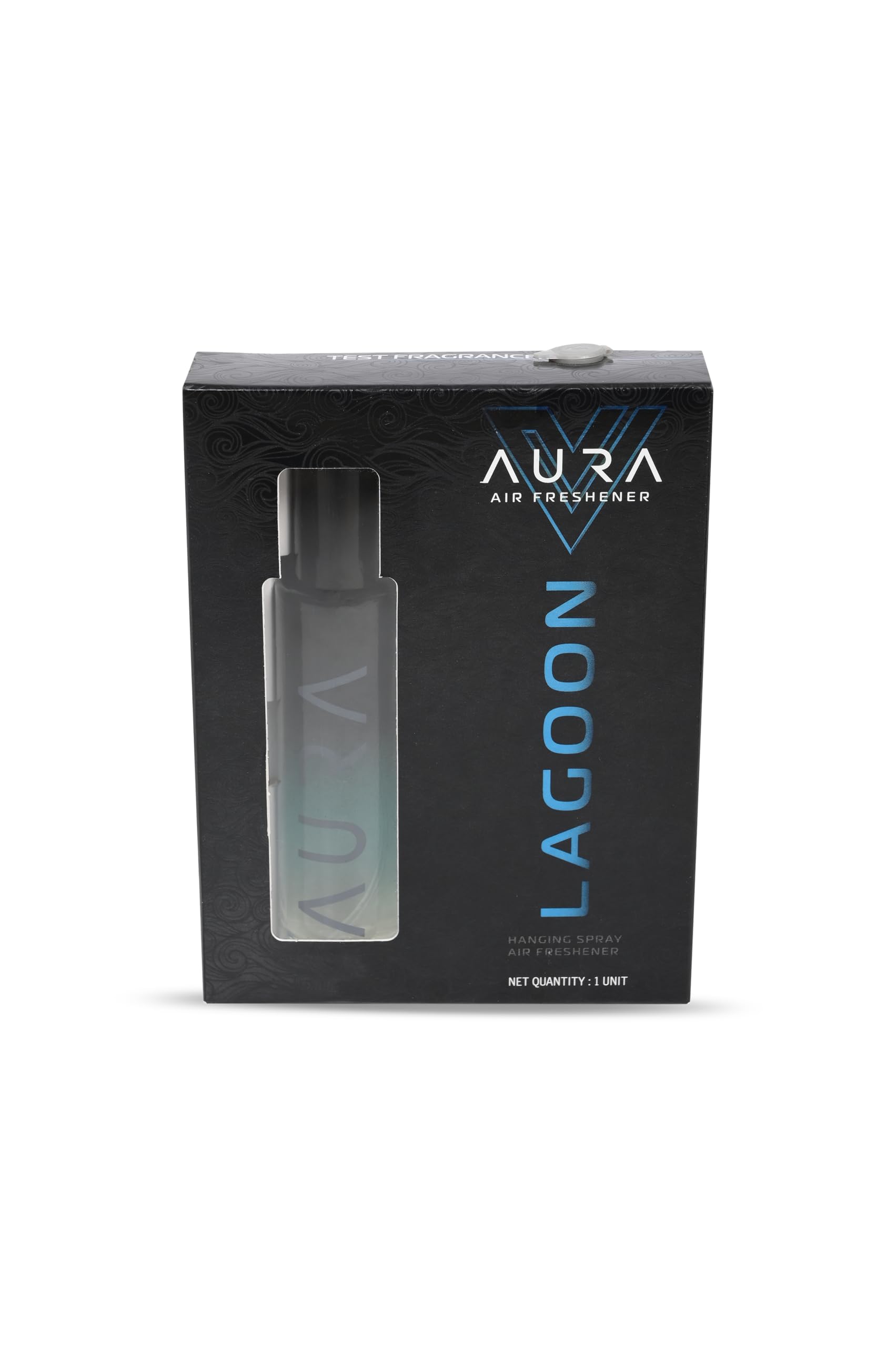 Hanging Air Freshener With 30ml Perfume Spray and 2 Hanging Boards | For Home, Living Spaces, Office, Cars, Closets, Bathrooms | 400 + Sprays (Lagoon)