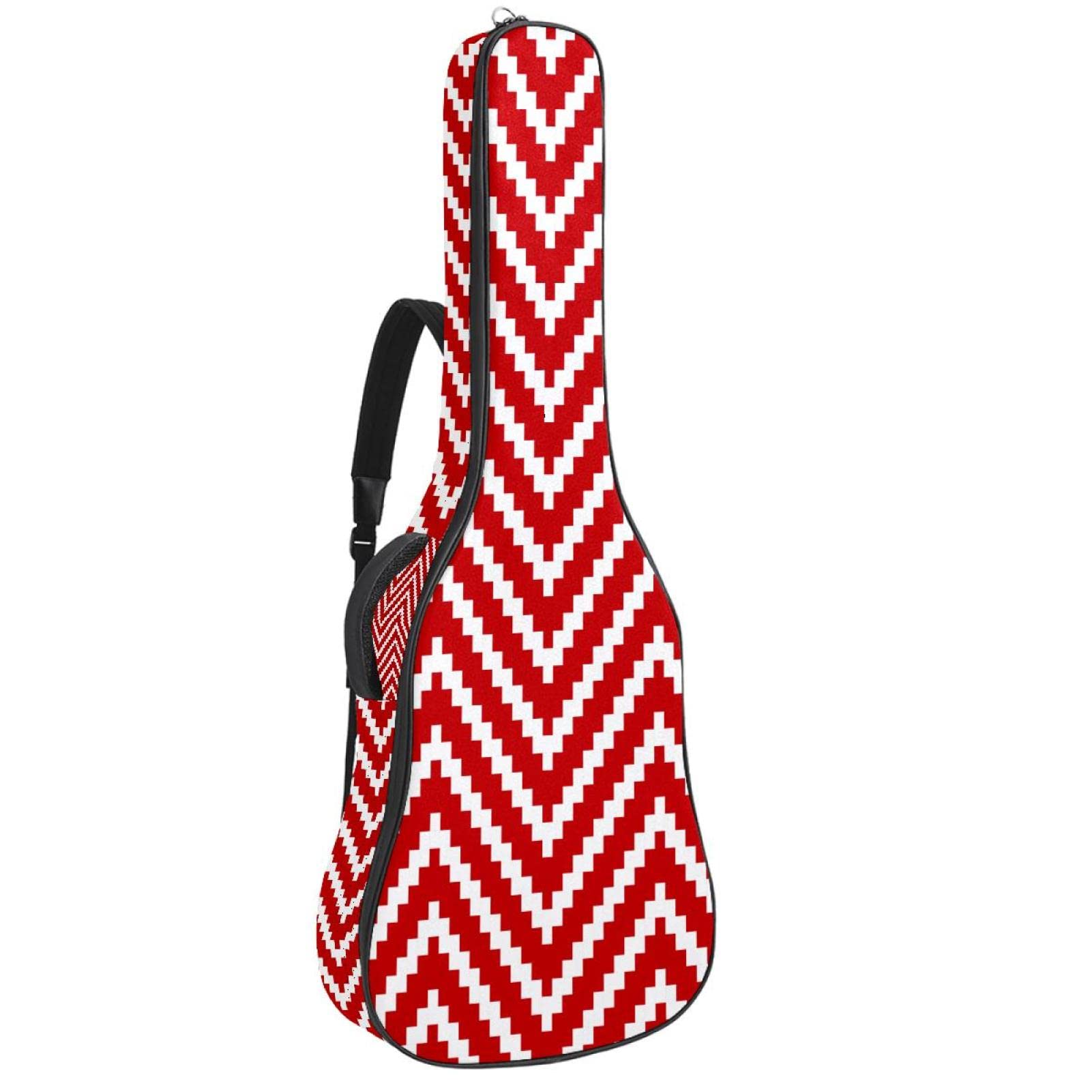 Torba na gitarę akustyczną wodoodporna gitara plecak gruby miękki wyściełany płaski 'Happy Easter Bunny Egg' klasyczna gitara etui, Kolor6, 42.9x16.9x4.7 in, Organizer do torby