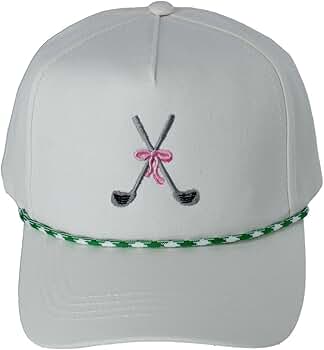 Amazon.com: CTM Women's Golf Club Bow Cap with Rope Hatband