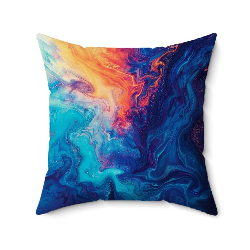 Poduszka outdoorowa 65 x 65 cm, zestaw 4 kolorowych poszewek na poduszki, abstrakcyjne, wodoodporne, miękkie, na sofę, HD, dwustronny nadruk, poduszka dekoracyjna do użytku na zewnątrz, do ogrodu, na