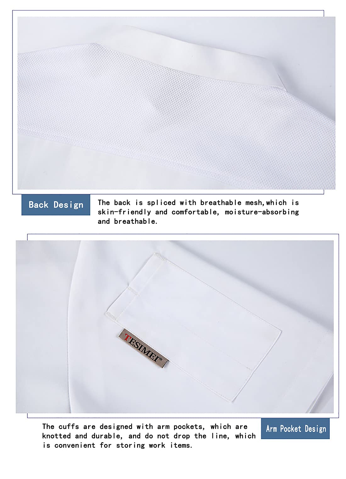 Chaqueta De Chef, Unisex, Chaqueta De Chef Transpirable Camisa De Chef Abrigo De Camarero De Manga Corta Uniformes De Chef De Gastronomía Ropa De Chef Para Restaurante Occidental Panadería,Blanco,XX