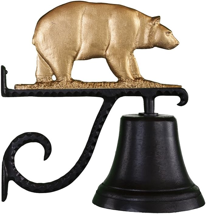 Montague Metal Products 7.75″ Diameter Cast Bell with Ornament, Hanging Bell, Dinner Bell, Heavy Duty Cast Aluminum (Cardinal)