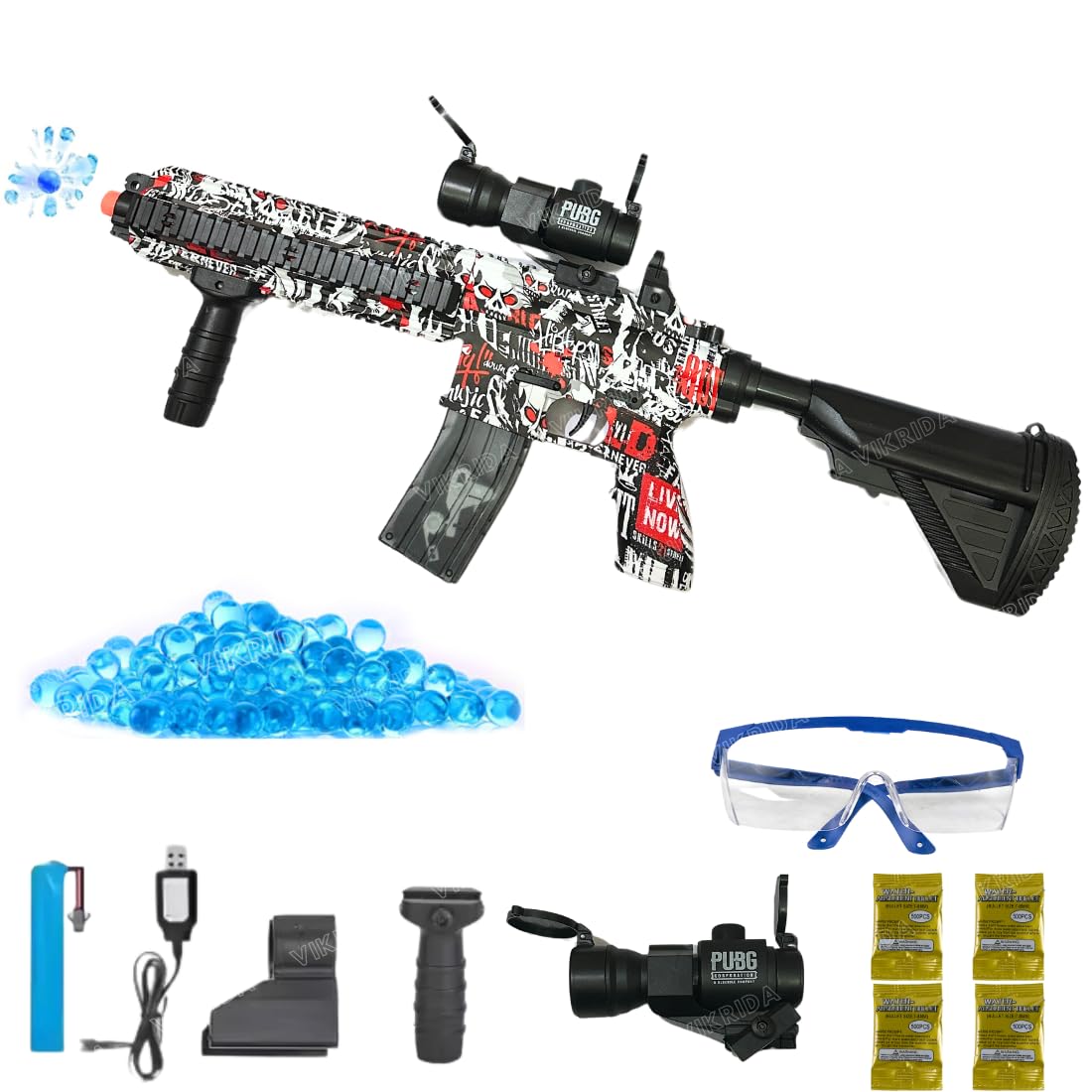 VikriDA M416 Dual Mode Electric Ball Blaster Gun