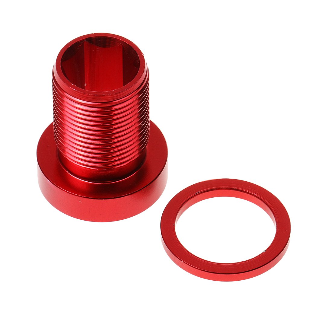 Fahrrad Kurbelschraube M15 Aus Aluminium - Schwarze Staubkappe Für Kurbelgarnituren