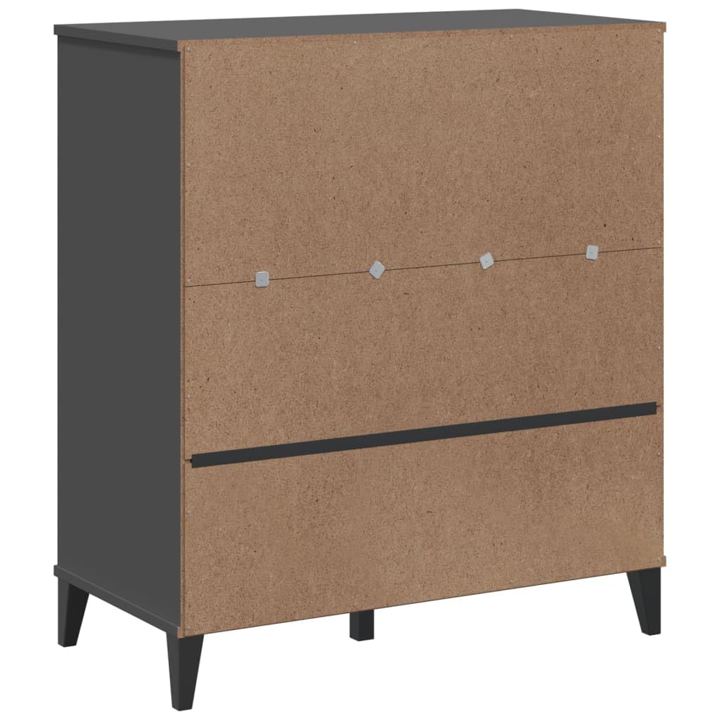 Libreria VIKEN con Cassetti Grigio Antracite 80x40x90 cm | Mobile da soggiorno versatile con 2 ampi cassetti e vano a giorno per organizzare studio o ufficio.