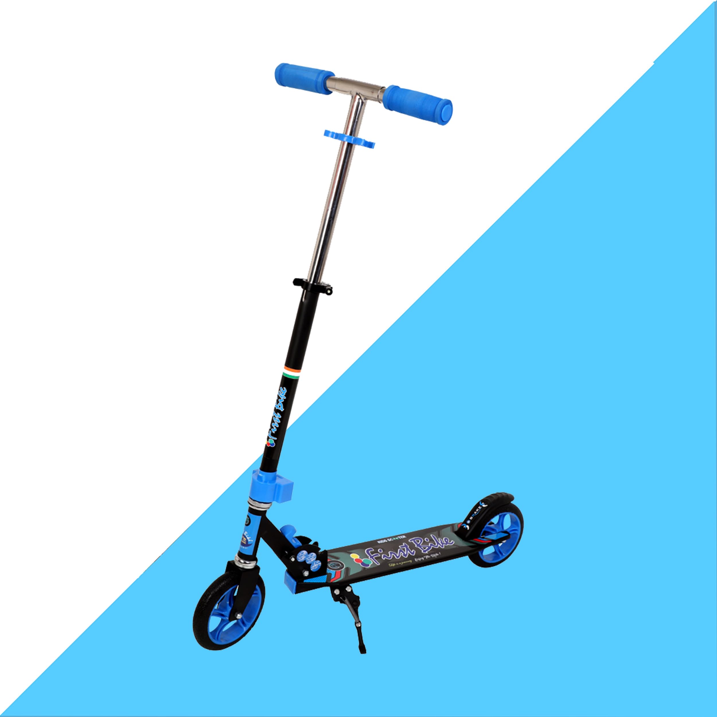 First BIKE Scooter and Height Adjustable Handle for Kids 3 to 15 Years Kick Scooter with 2 Wheel BLUE559