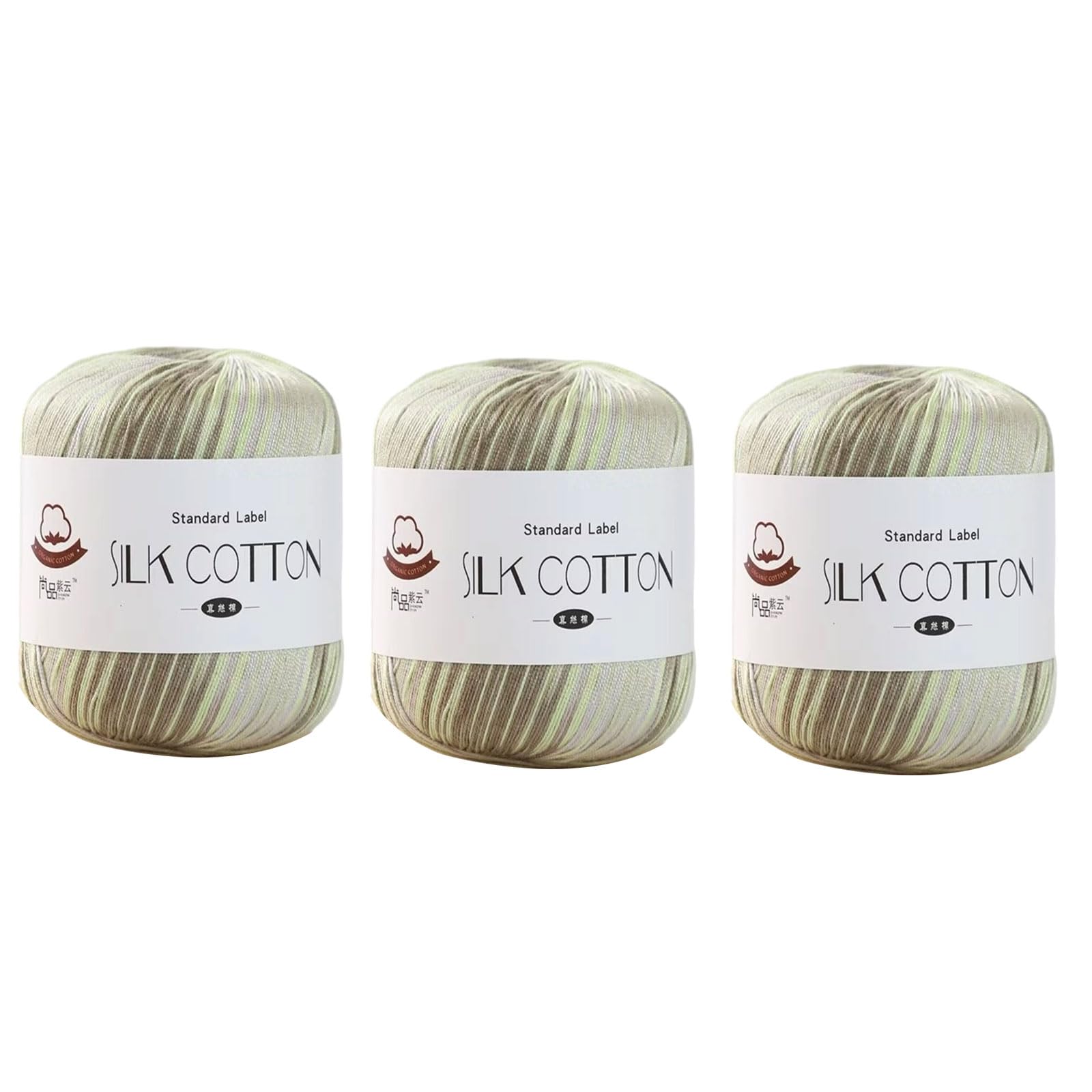 ZEPFJHE 3Rolls Multicolored Cotton Yarn Knitting Thread for Knitting Sweater Baby Clothing Scarves Blankets Sewing Project Crochet