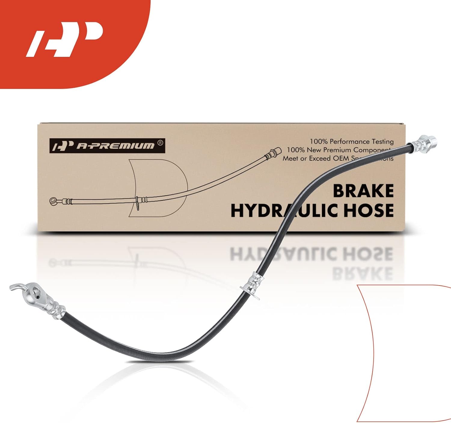A-Premium Front Passenger Brake Hydraulic Hose Compatible with Select Toyota and Pontiac Models - Corolla 2009-2019, Matrix 2009-2014, Vibe 2009-2010
