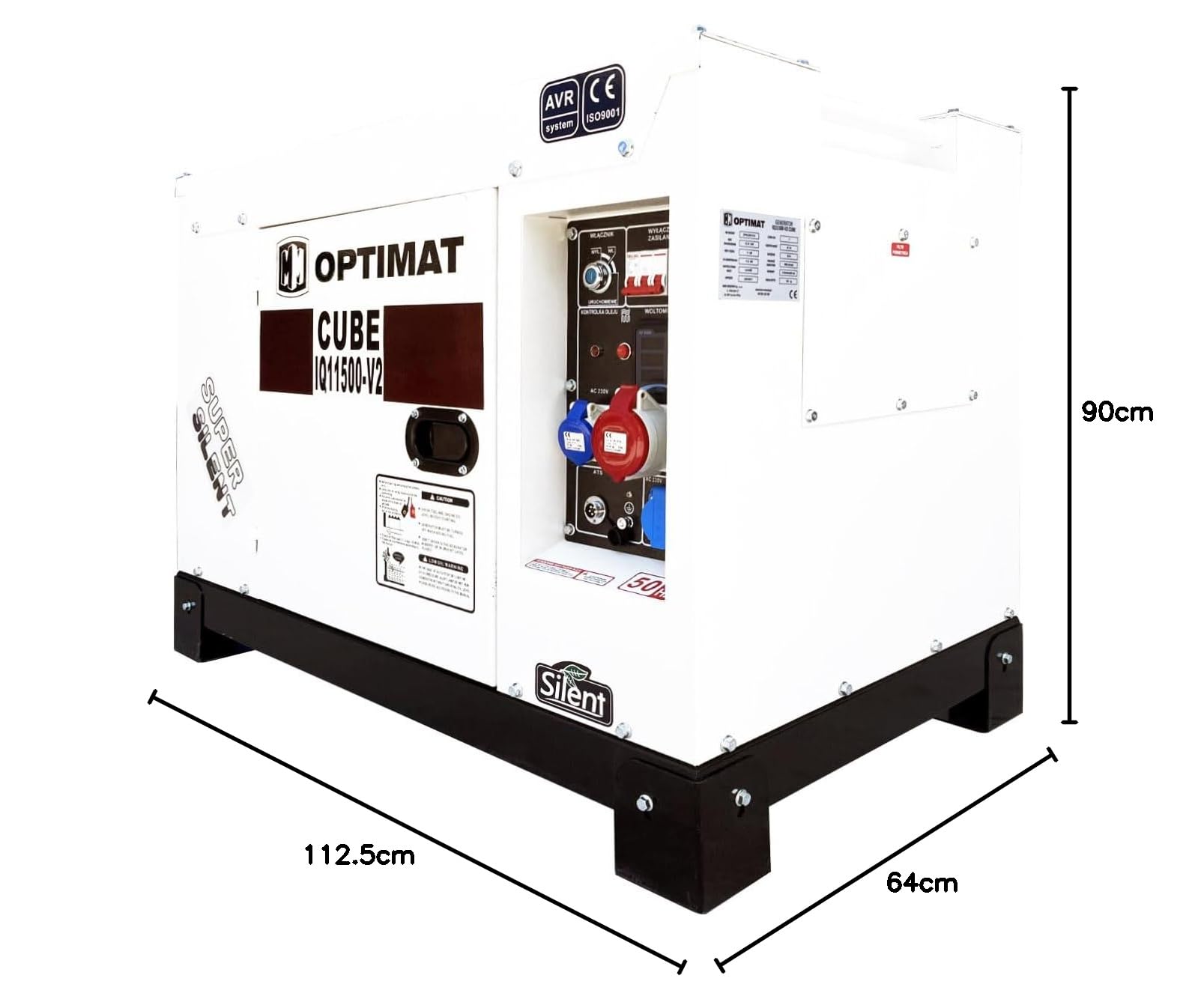 Generator Agregat Prądu AVR Diesel 11,5kW 230/400V Optimat IQ11500-V2 CUBE