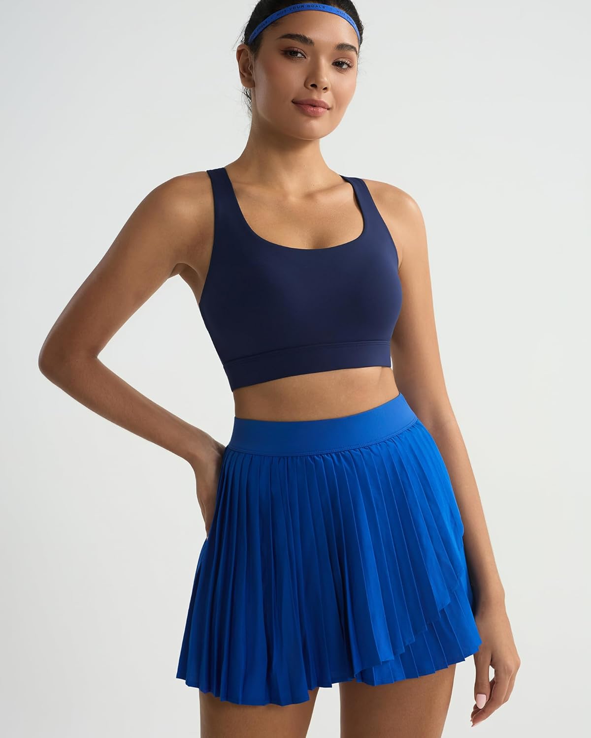 RUNNING GIRL Sports Bra for Women,Strappy Running Criss-Cross Back High Impact Sports Bra with Sewn in Pads - Image 9