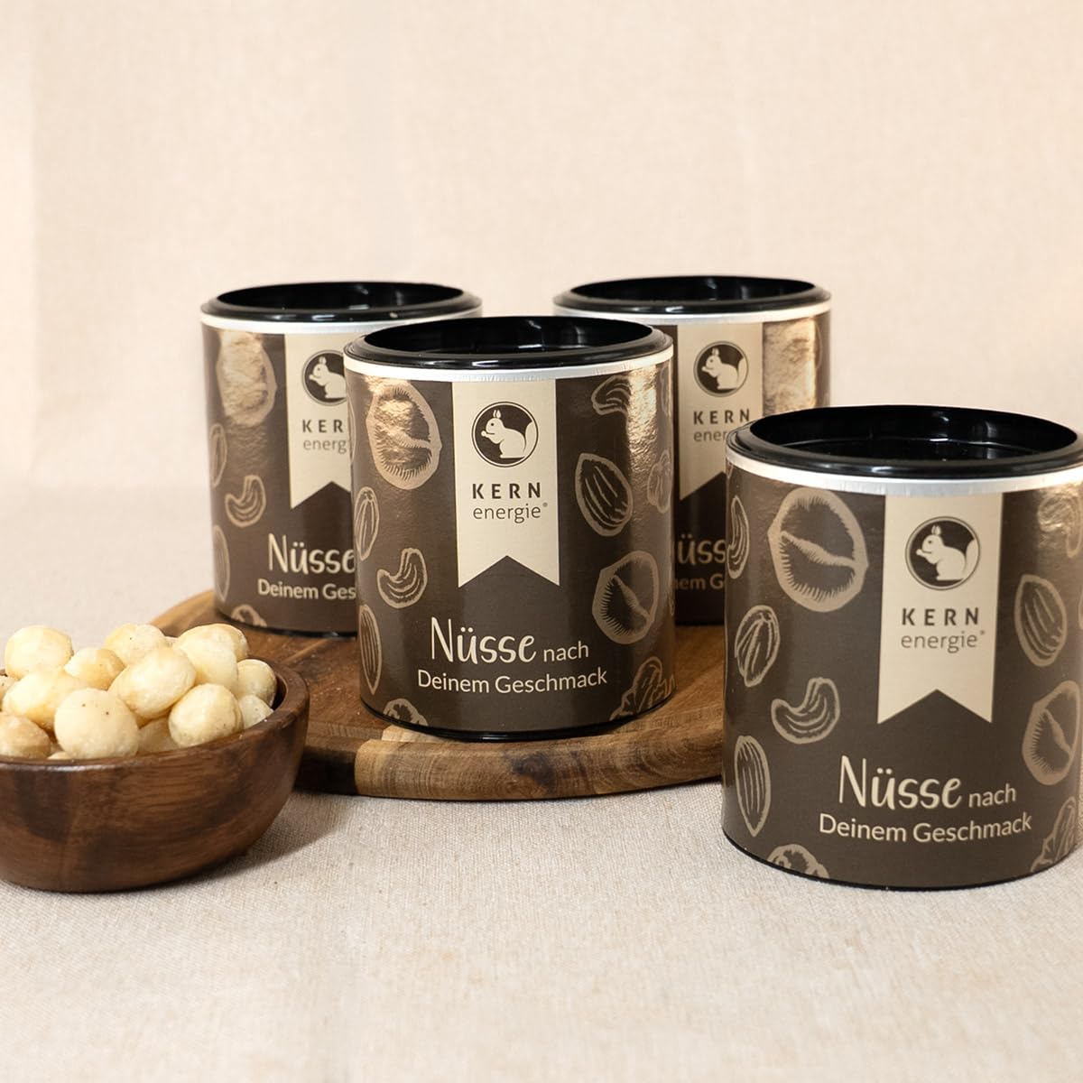 KERNenergie Premium-Nuss-Bundle – hochwertige Macadamianüsse, Paranüsse, Pekannüsse und Pistazien – hochwertige Nüsse Großpackung – 800g