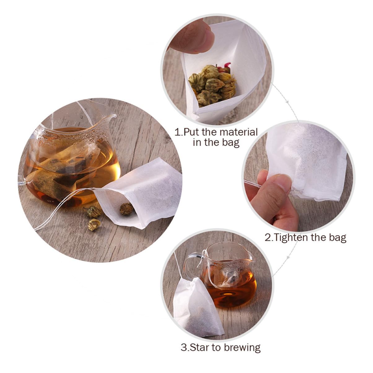 BESTonZON Filtre à Café Thaï Traditionnel - Lot De 3 Poches En Acier Inoxydable + 2 Rechanges