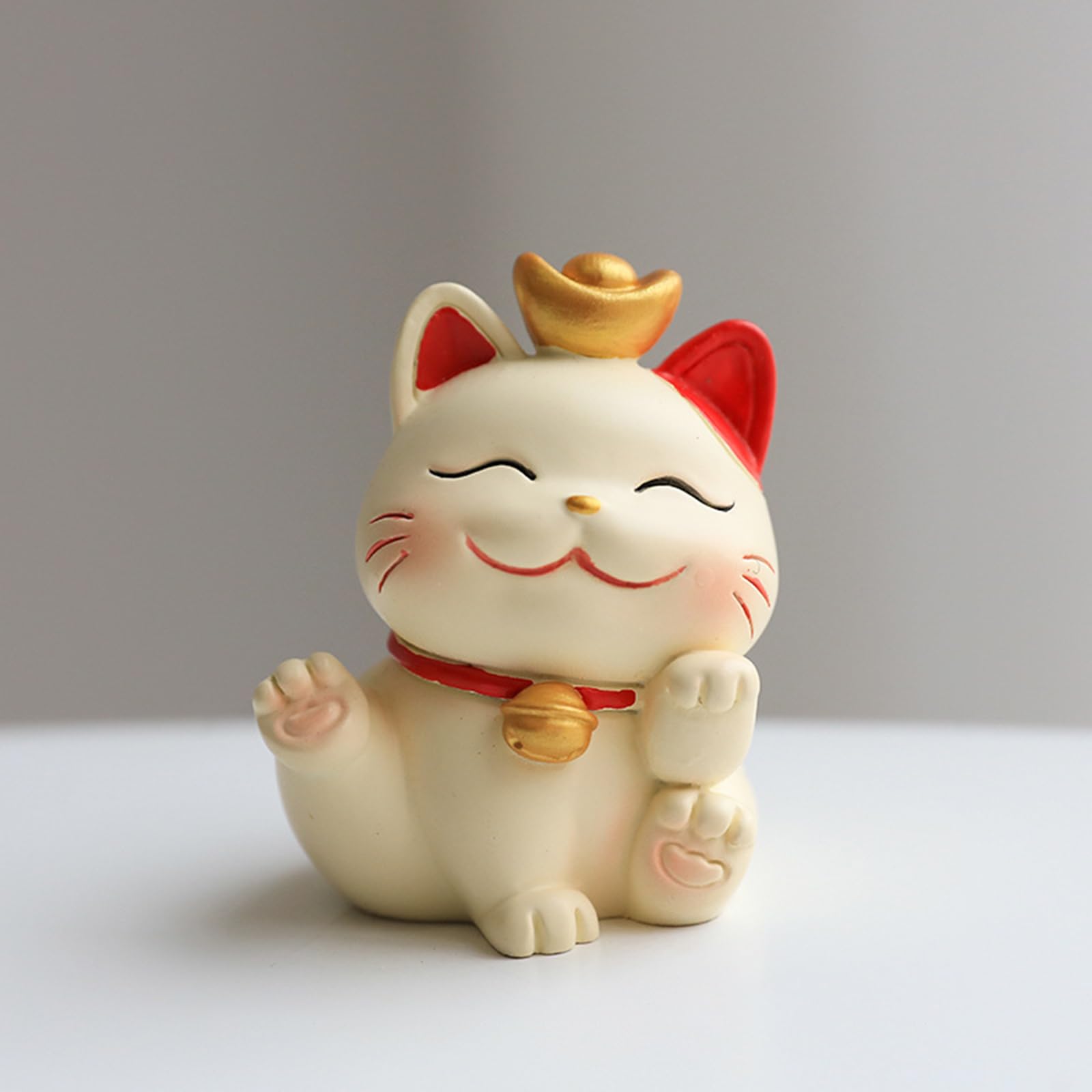 Adorno De Gato De Bienvenida,Adornos De Gato De Suerte,Gato De La Suerte Estatua,Compacto Y Ligero,Adecuado para Decoraciones del Hogar Y del AutomóVil