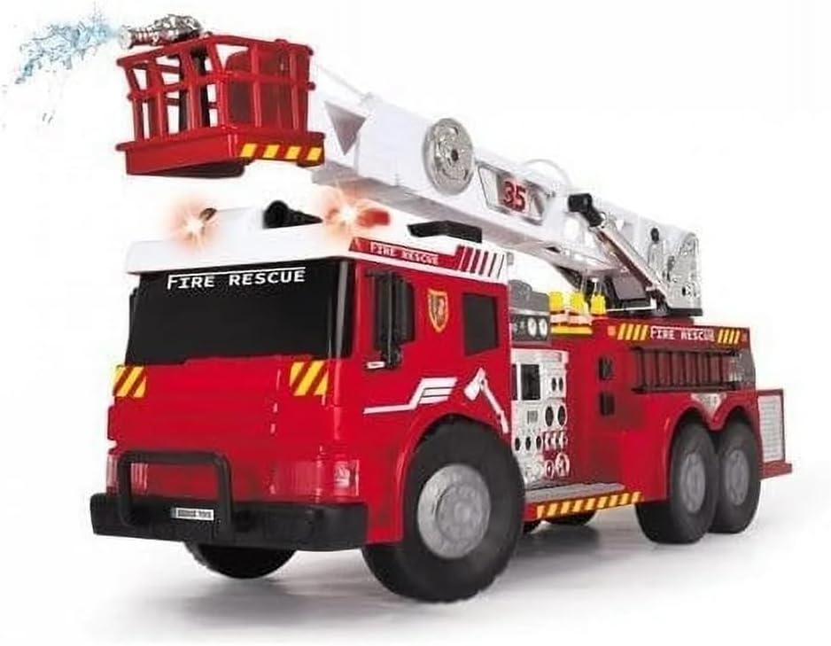 Dickie Toys 24 inch RC Fire Truck Toy with Water Pump, Light and Sound