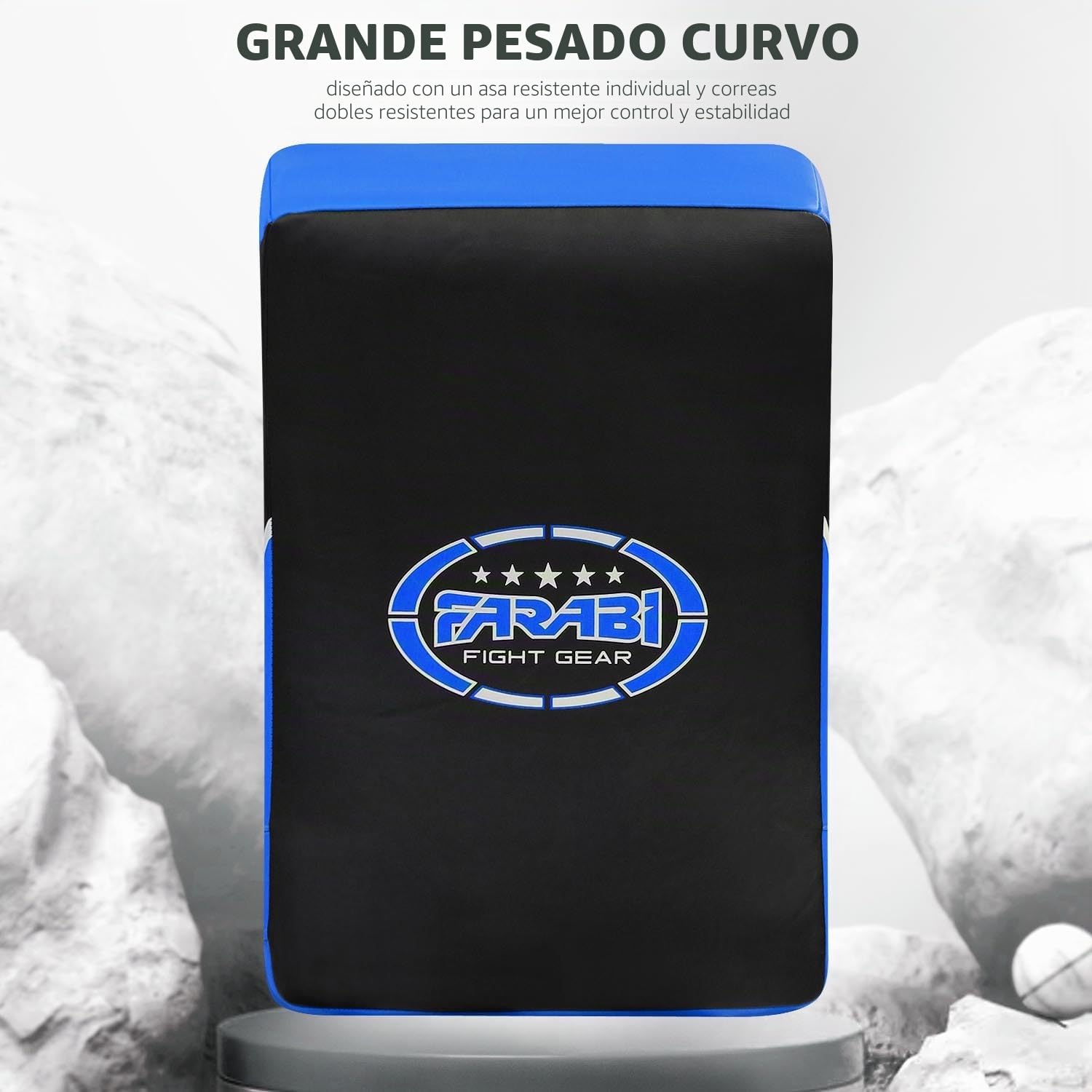 Farabi Sports Escudo pao MMA paos Muay Thai Artes Marciales Hook & Jab Boxeo Patadas Training Target paos Patadas Strike Kick Pad x 1 Unidad