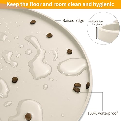 Miniatura 4 de Mantel individual de silicona para perros y gatos, antideslizante, impermeable, para evitar el desbordamiento de alimentos y agua, bandeja de platos