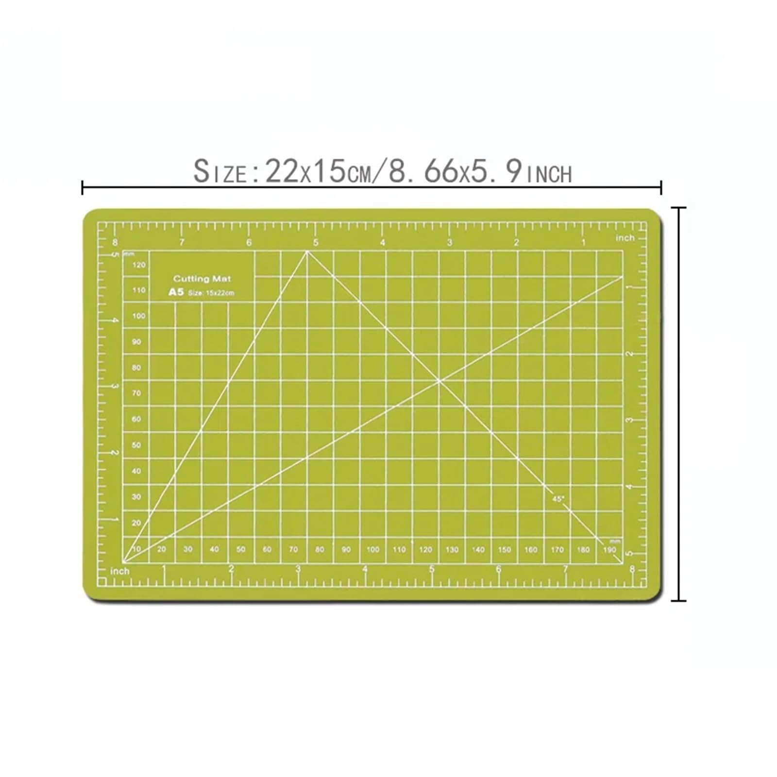 Tapete de Corte Tapete de corte PVC A5, autocurativo, for patchwork, for bricolaje, cuero, papel(A 5 matcha)