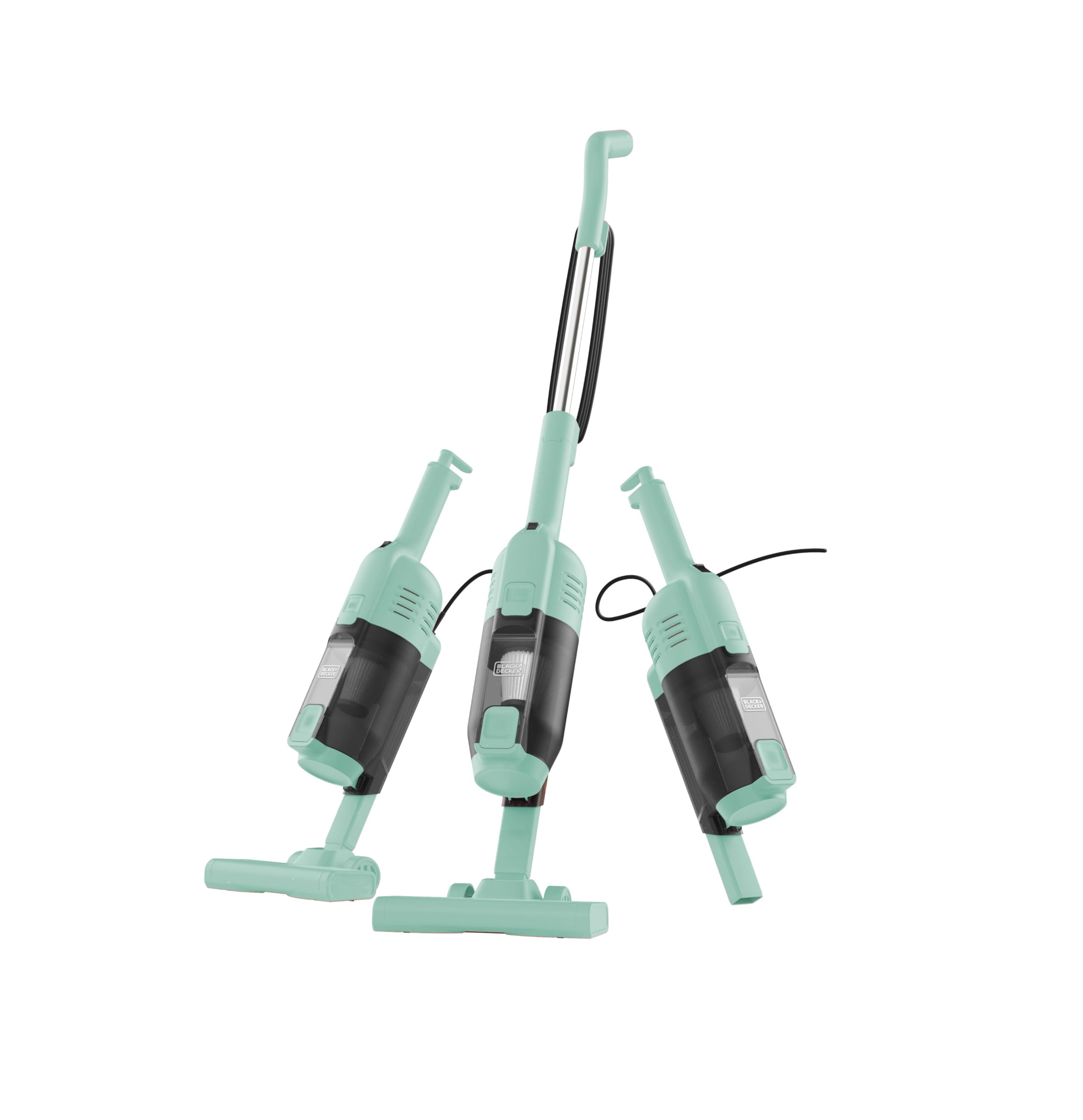 BLACK+DECKERPowerseries Lite Corded 3 in 1 Stick Vacuum, Upright to Hand-Vac Multi Surface, HEPA Filtration, Powerful 12k Pa, Ideal for Hard Floor, Low Carpet, Pet Hair Home & Office use, Green