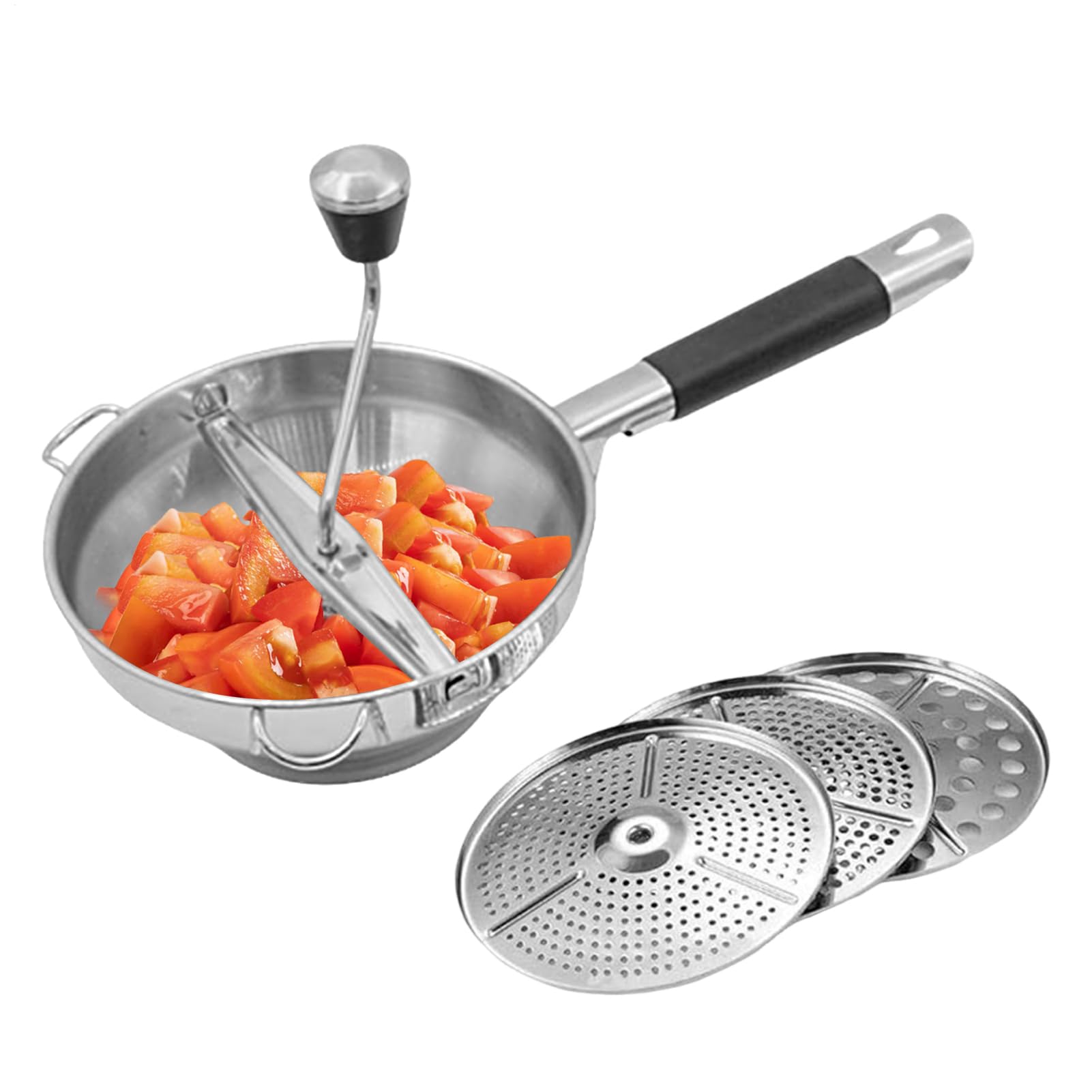 Presse-purée manuel pommes de terre hachoir acier 3 disques pour jus
