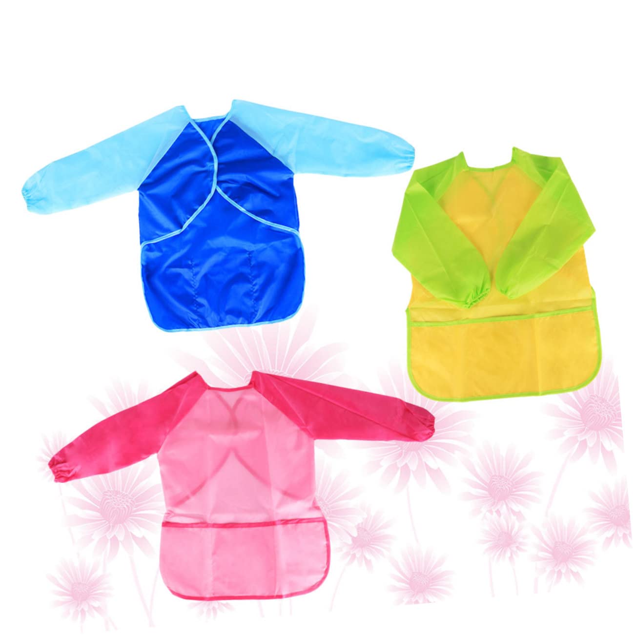 Toyvian 6pezzi Grembiule Per Ragazzo Ragazza Da Maniche Lunghe Protezione Per Disegno e Pittura Facile Da Pulire e Riutilizzabile