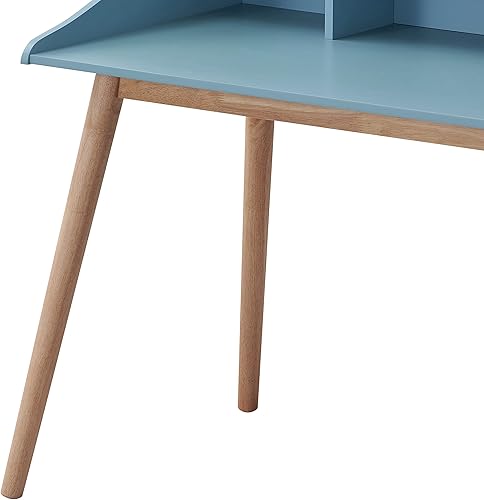 Miniatura 5 de R., Groria Mid-Century - Escritorio moderno de madera Strorage, color azul