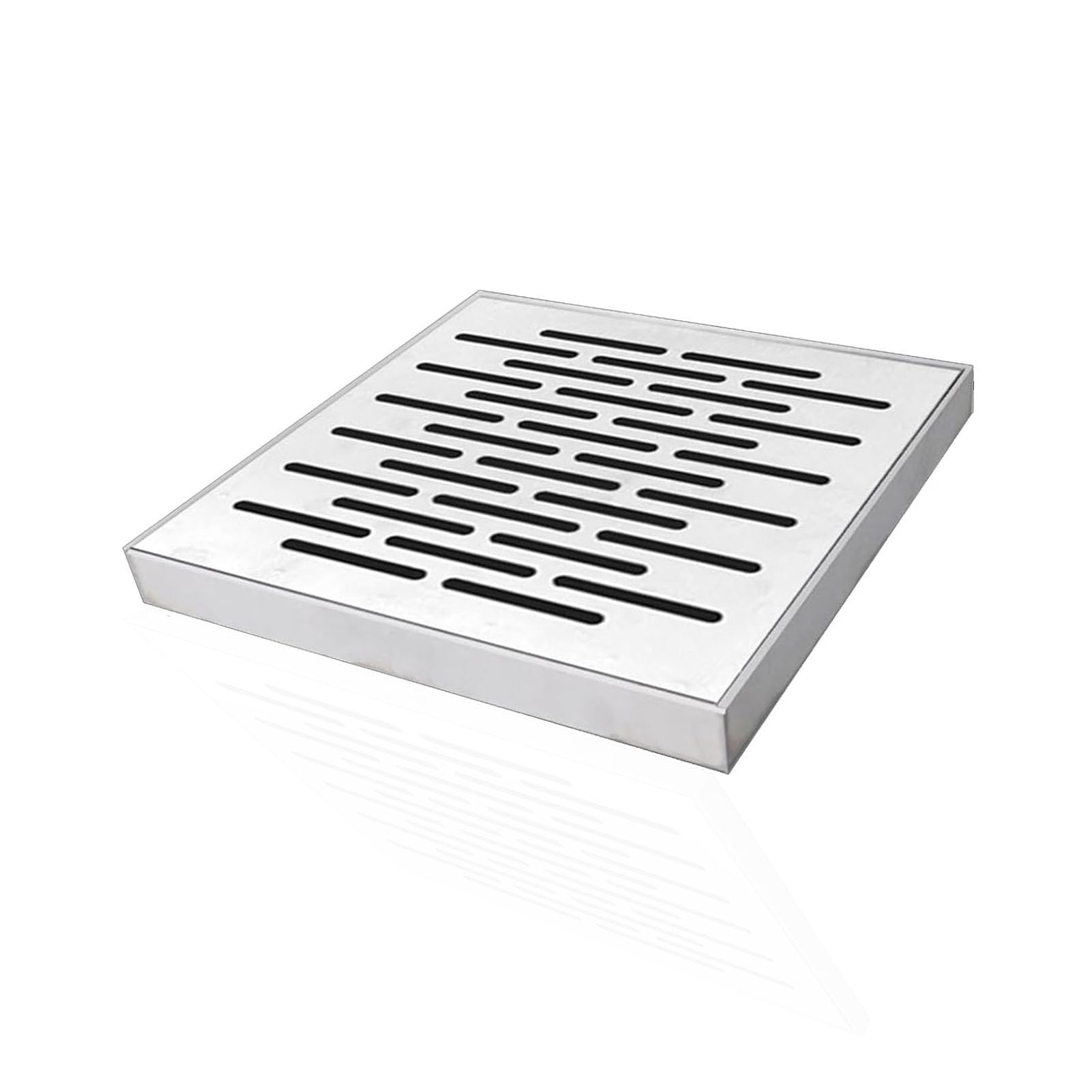 YDHSIKK Square Sewer Grates Grid, Stainless Steel Square Sewer Grate Rainwater Well Cover Drain With Frame 2mm Thickness Multiple Sizes(100x100x20mm)