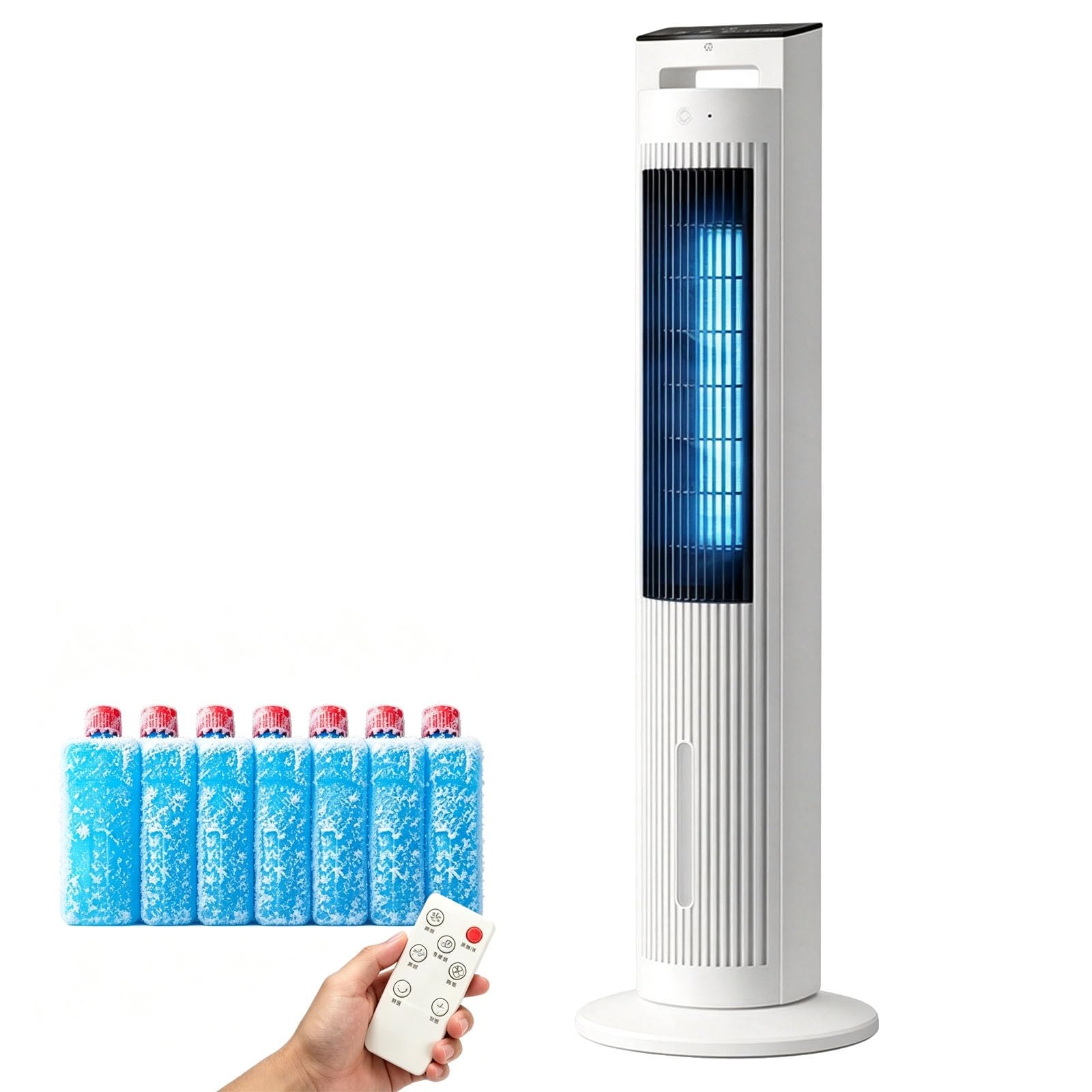 Evaporative Air Cooler, Touch & Remote, 12 H Timer, 60W Swamp Cooler