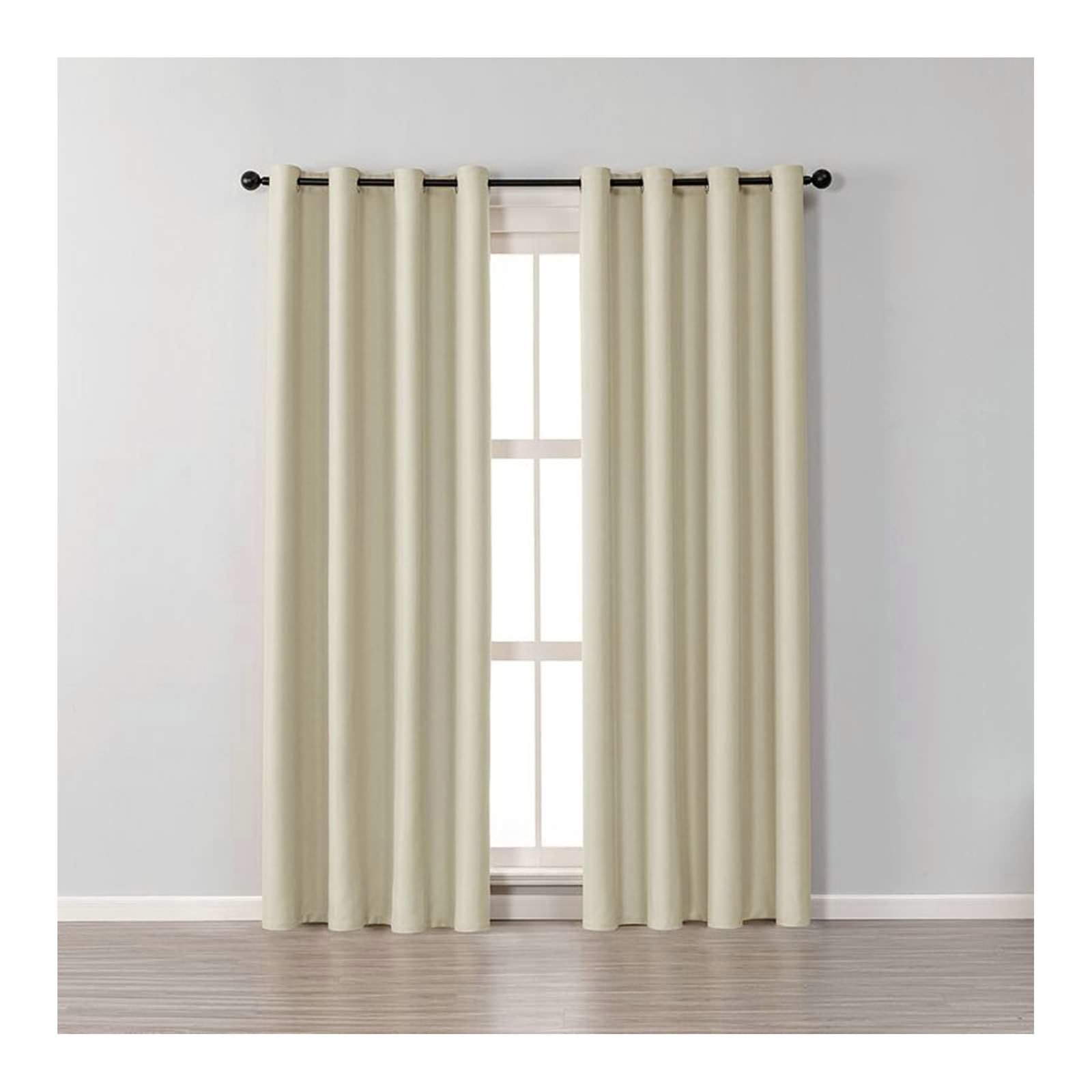 BeydodoBeige Curtains Cotton, Curtains for Bedroom 2 Panels Set Blackout 42 x 84 inch Solid Color Beige