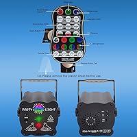 Vista 6 de Luces de fiesta para DJ, luces de discoteca activadas por sonido con control remoto para fiesta de baile, karaoke, sala de estar, pub