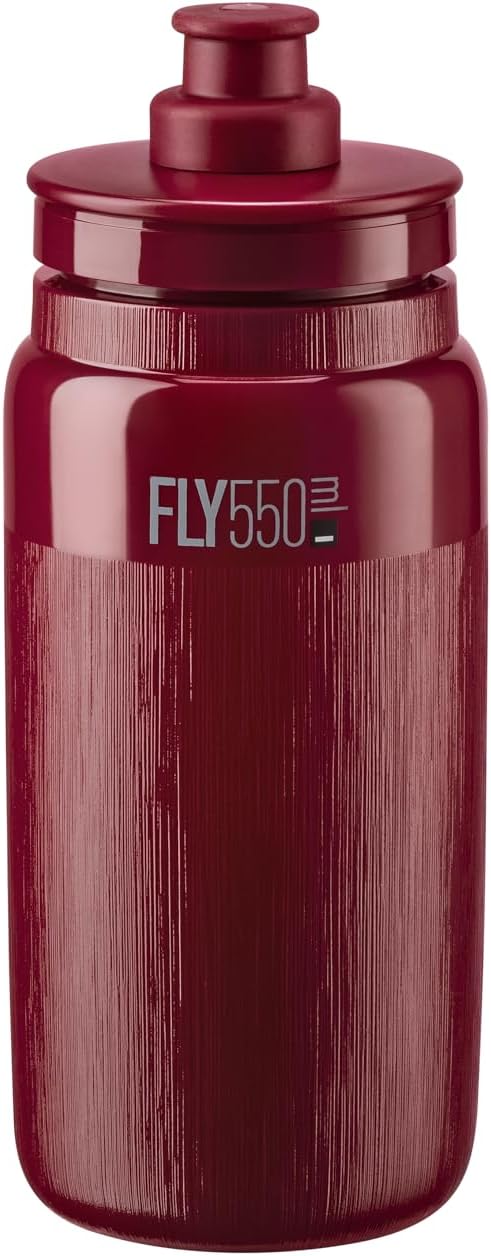 ELITE Fly Tex Water Bottle Amaranth – Insulated Cycling Bottle with Thermal Protection – Lightweight & BPA-Free – 550ml – For Road Bike, MTB & Gravel Cycling