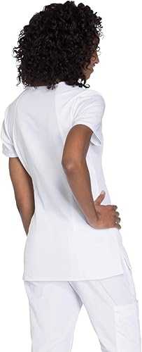 Miniatura 2 de Cherokee WW645 - Camiseta médica con cuello en V para mujer, moderna y clásica, con 3 bolsillos, lazo para instrumentos y tela resistente a
