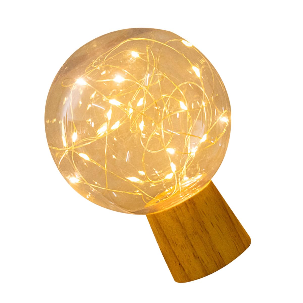 Healifty USB Powered Decorative Light Bedside Lamp for Bedroom and Holiday Room Decor