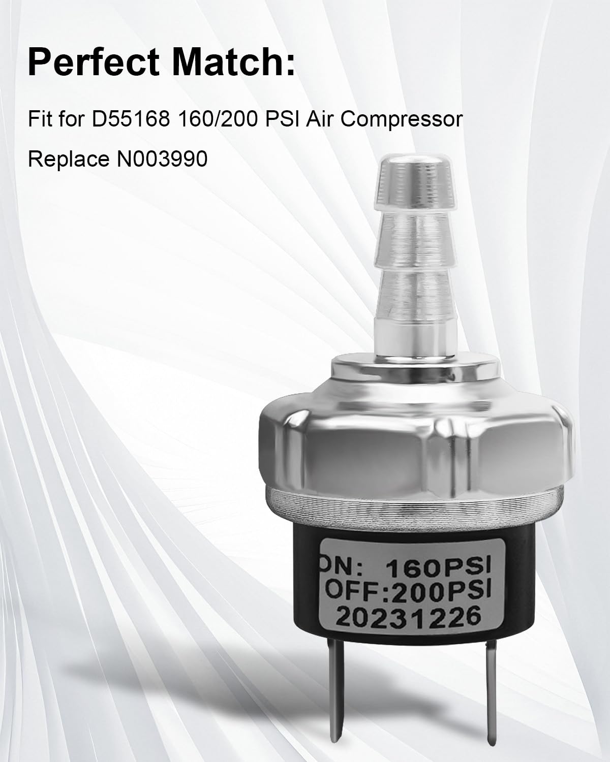 ULZOZN Micro Pressure Switch Fit for D55168 160/200 PSI Air Compressor Replace N003990