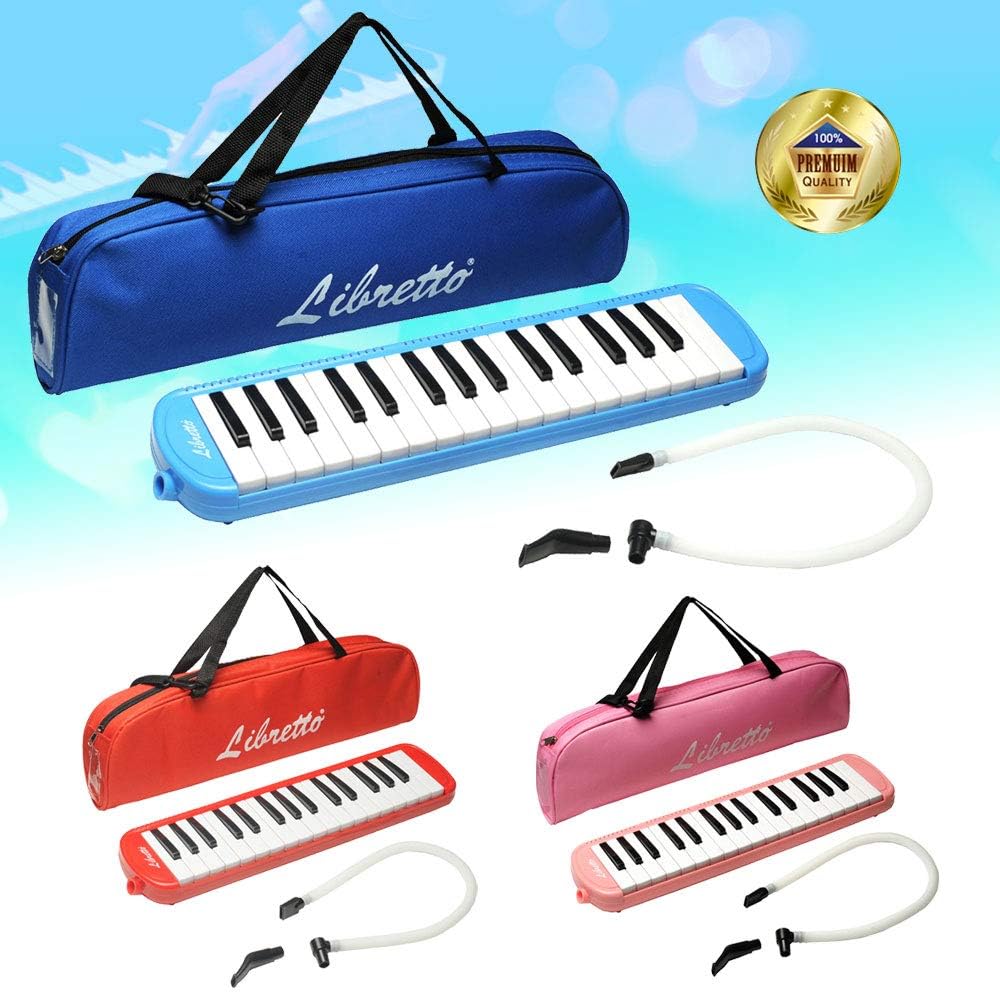 Libretto 32 Piano Keys Melodica, Sky Blue, Great Gift for Music Lovers and Beginners Gift with Carrying Bag!
