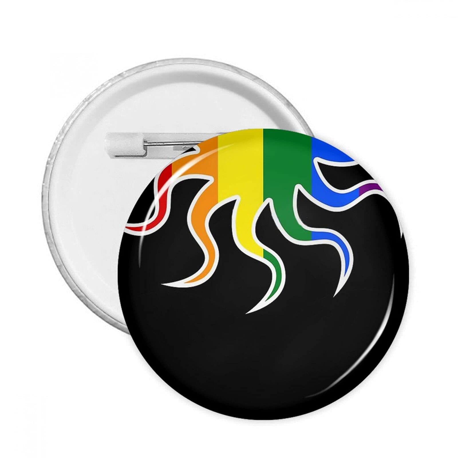 Lgbt Pin ,Lgbt Button Round Pins Button Badge Brooch Decors for Backpacks Clothes Hats Bags-1 PCS